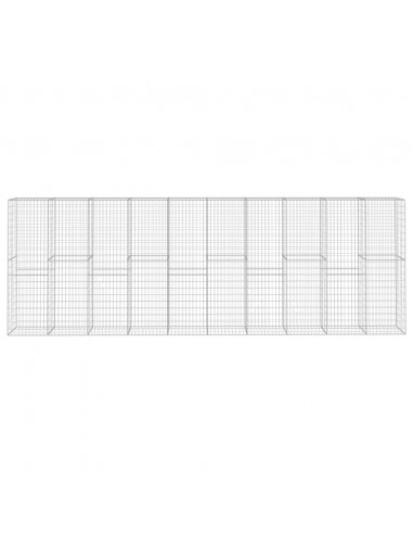 Gabbione con Copertura in Acciaio Zincato 600x50x200 cm