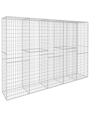 Gabbione con Copertura in Acciaio Zincato 300x50x200 cm