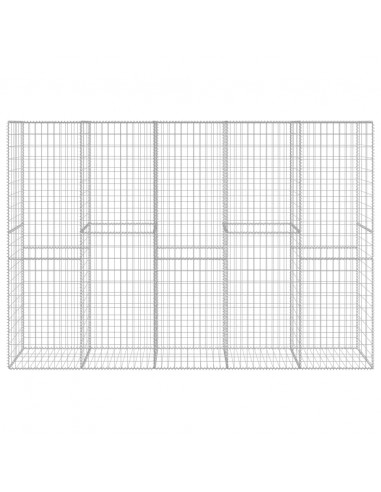 Gabbione con Copertura in Acciaio Zincato 300x50x200 cm