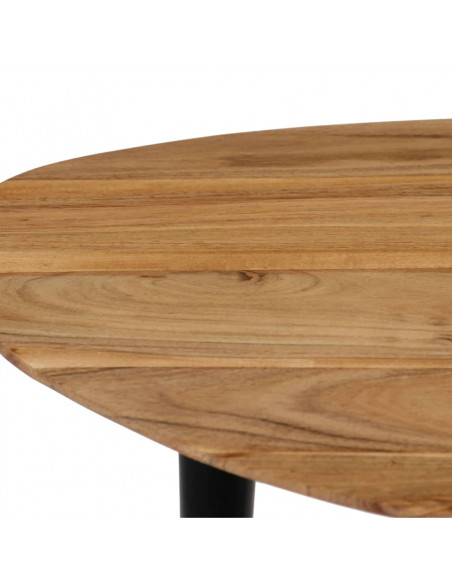 Set Tavolini da Salotto 3 pz in Legno Massello d'Acacia
