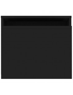 Set Tavolini da Salotto Nero 100x48x40 cm in Legno Multistrato