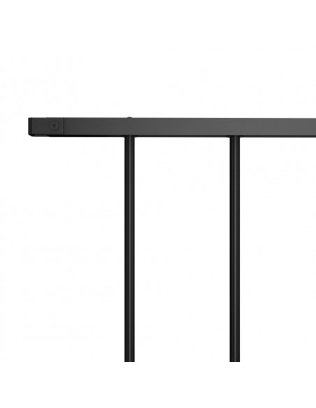 Pannello di Recinzione in Acciaio Verniciato 1,7x1,25 m Nero