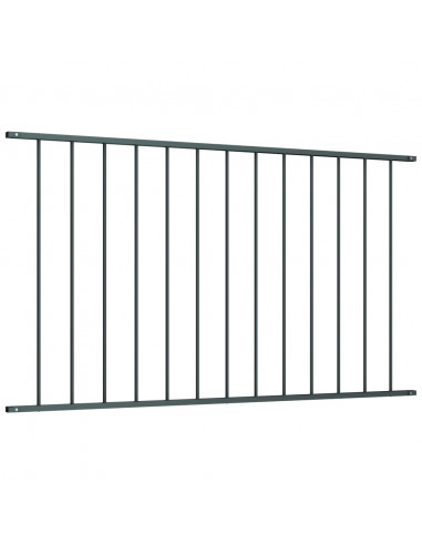 Pannello di Recinzione Acciaio Verniciato 1,7x0,75 m Antracite