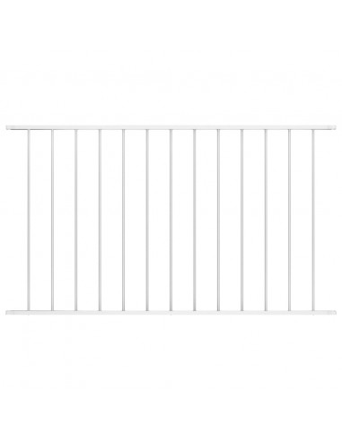 Pannello di Recinzione in Acciaio Verniciato 1,7x1,25 m Bianco