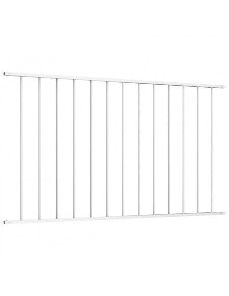 Pannello di Recinzione in Acciaio Verniciato 1,7x1,25 m Bianco