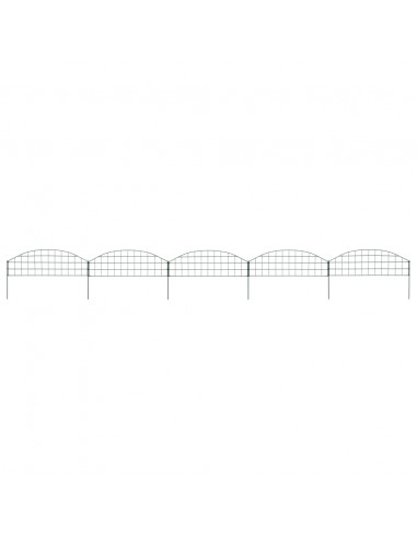 Set Recinzione da Giardino ad Arco 77,3x26 cm Verde