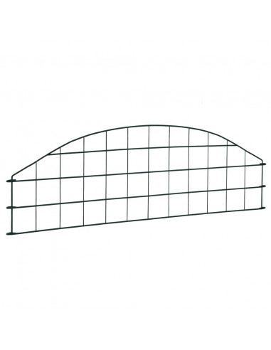 Set Recinzione da Giardino ad Arco 77,3x26 cm Verde