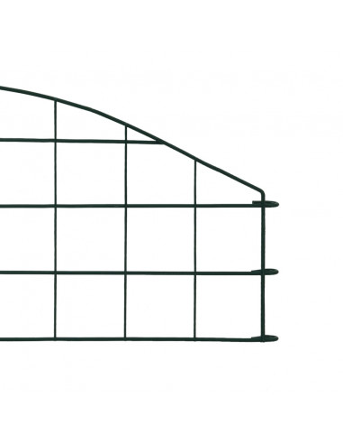 Set Recinzione da Giardino ad Arco 77,3x26 cm Verde