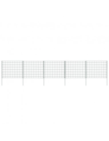 Set Recinzione da Giardino ad Arco 77,5x64 cm Verde