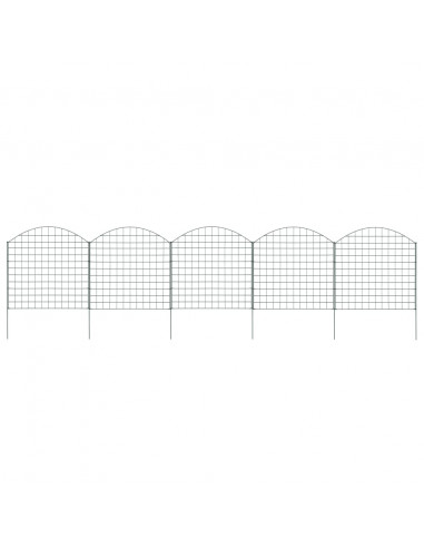 Set Recinzione da Giardino ad Arco 77,5x78,5 cm Verde