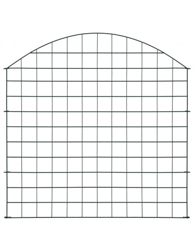 Set Recinzione da Giardino ad Arco 77,5x78,5 cm Verde