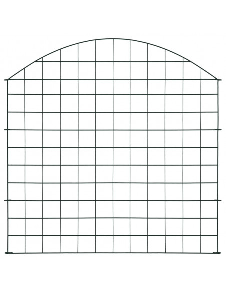 Set Recinzione da Giardino ad Arco 77,5x78,5 cm Verde