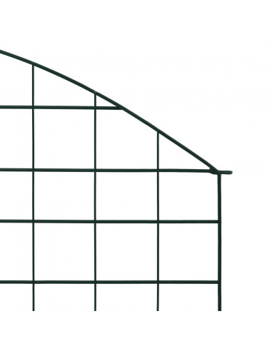 Set Recinzione da Giardino ad Arco 77,5x78,5 cm Verde