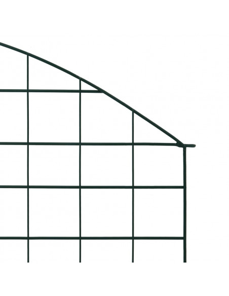 Set Recinzione da Giardino ad Arco 77,5x78,5 cm Verde