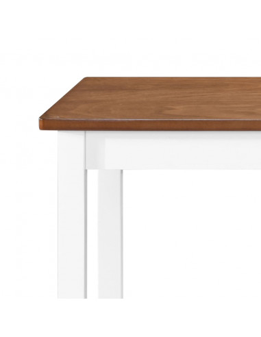 Set Tavolo da Bar e Sgabelli 3 pz in Legno Massello