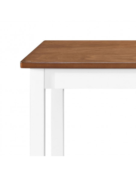 Set Tavolo da Bar e Sgabelli 3 pz in Legno Massello