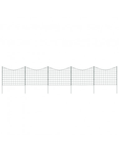 Set Recinzione da Giardino ad Arco Invertito 77,5x64 cm Verde