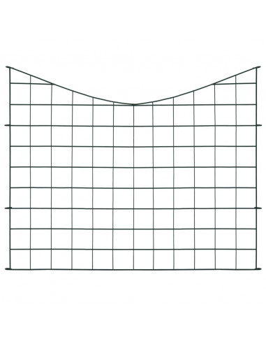 Set Recinzione da Giardino ad Arco Invertito 77,5x64 cm Verde