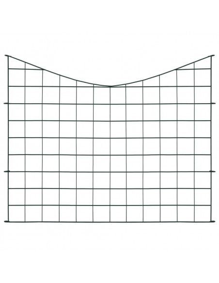 Set Recinzione da Giardino ad Arco Invertito 77,5x64 cm Verde