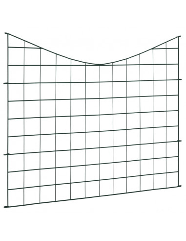 Set Recinzione da Giardino ad Arco Invertito 77,5x64 cm Verde