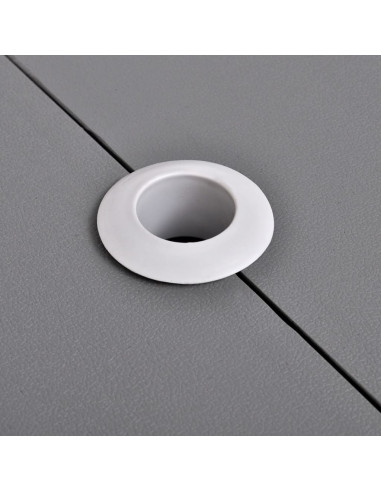 Set Tavolo da Campeggio con 4 Sedie in Alluminio Leggero Grigio