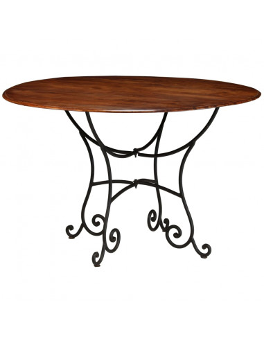 Set Tavolo da Pranzo 5 pz Legno Massello di Acacia e Sheesham