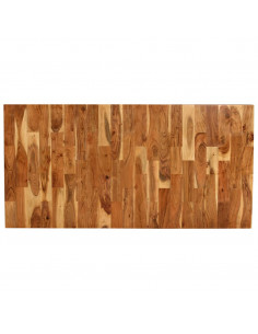 Set Tavolo da Pranzo 7 pz Legno Massello di Acacia e Mango