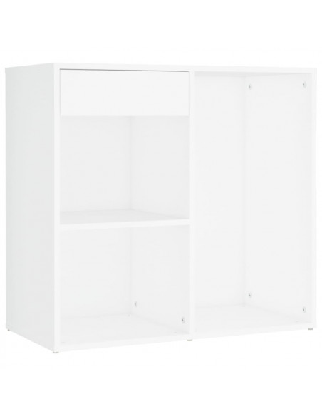 Set Tavolo da Toeletta Bianco con LED in Legno Multistrato