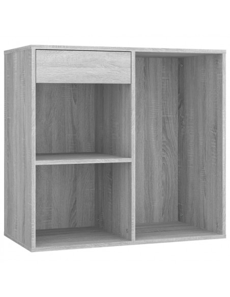 Set Tavolo da Toeletta con LED Grigio Sonoma Legno Multistrato