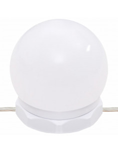 Set Tavolo da Toeletta con LED Grigio Sonoma Legno Multistrato 2