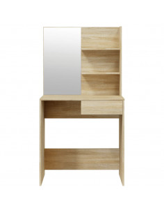 Set Tavolo da Toeletta Rovere Sonoma 74,5x40x141 cm 2