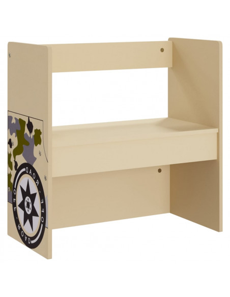 Set Tavolo e Sedia per Bambini 3 pz Auto Fuoristrada in MDF