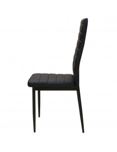 Set Tavolo e Sedie da Pranzo 5 pz Nero