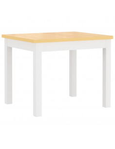 Set Tavolo e Sedie per Bambini 3 Pezzi Bianco e Beige in MDF