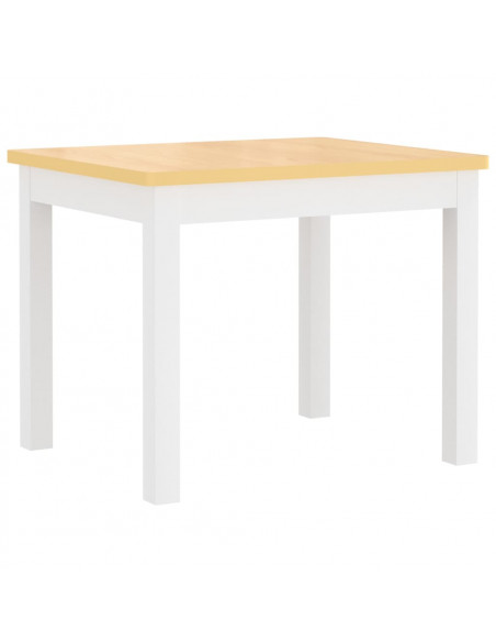 Set Tavolo e Sedie per Bambini 4 Pezzi Bianco e Beige in MDF
