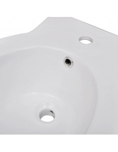 Set Toilette e Bidè in Ceramica Bianca