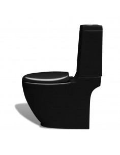 Set Toilette e Bidè in Ceramica Nero