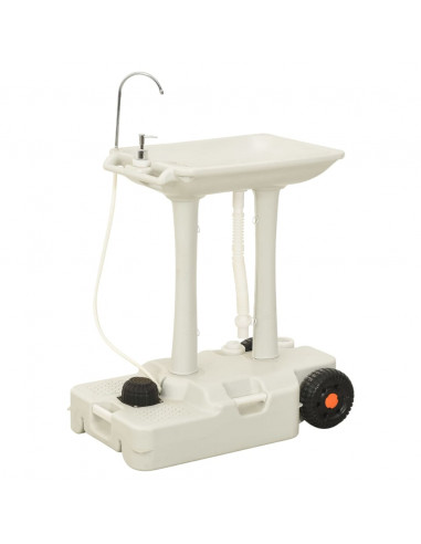 Set Toilette Portatile Campeggio Supporto Lavamani Tanica Acqua