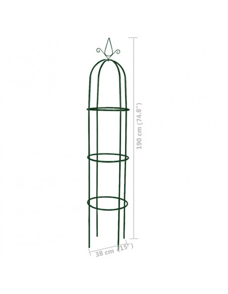 Set Torri ad Arco 2 pz per Piante Rampicanti da Giardino