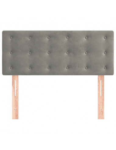 Testiera Grigio Chiaro 100x5x78/88 cm in Velluto