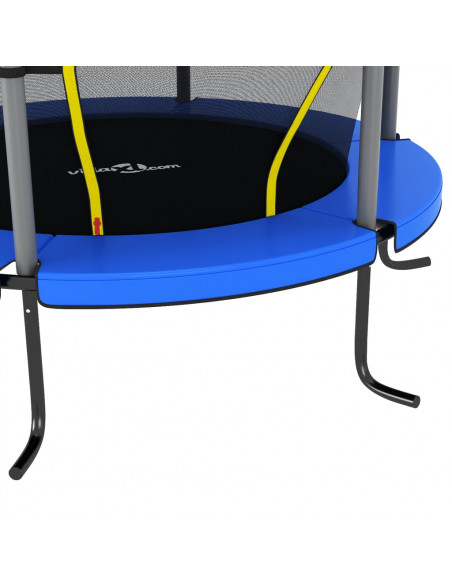 Set Trampolino con Rete di Sicurezza Rotondo 140x160 cm Blue