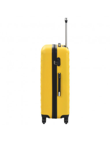 Set Trolley a Custodia Rigida 3 pz Giallo in ABS