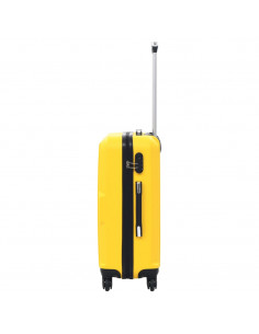Set Trolley a Custodia Rigida 3 pz Giallo in ABS 2