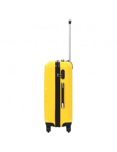 Set Trolley a Custodia Rigida 3 pz Giallo in ABS