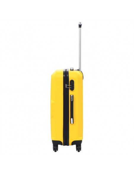 Set Trolley a Custodia Rigida 3 pz Giallo in ABS