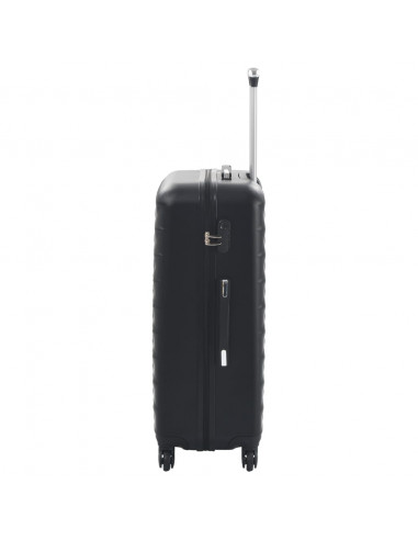 Set Trolley a Custodia Rigida 3 pz Nero in ABS