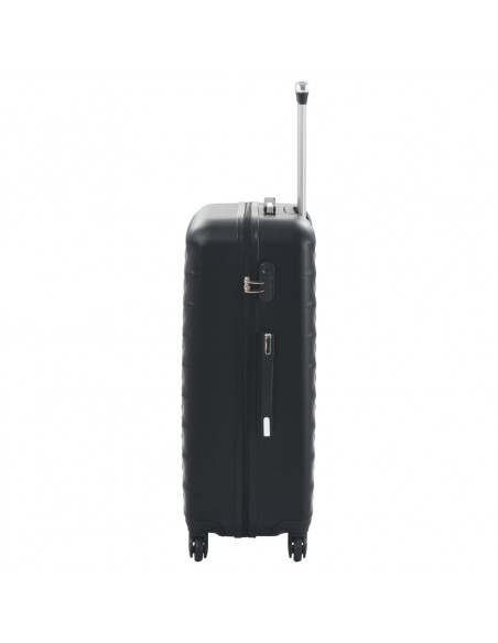 Set Trolley a Custodia Rigida 3 pz Nero in ABS