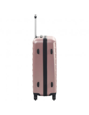 Set Trolley a Custodia Rigida 3 pz Oro Rosa in ABS