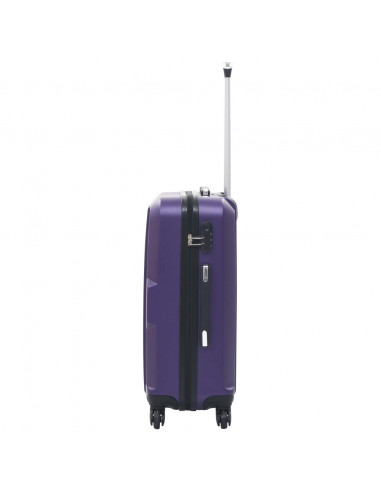 Set Trolley a Custodia Rigida 3 pz Viola in ABS