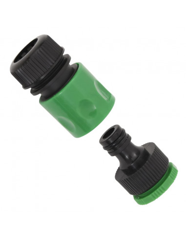 Set Tubo da Giardino con Raccordi Verde 0,6" 50 m in PVC